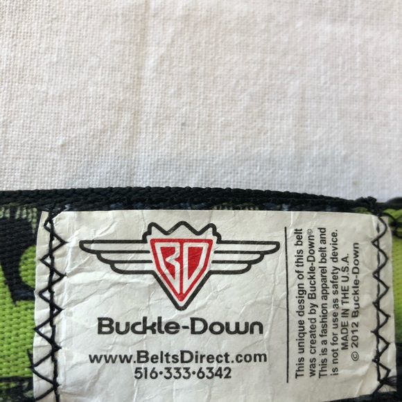 Ford Buckle-Down belt. Grey, black, and white. GUC - Picture 2 of 6